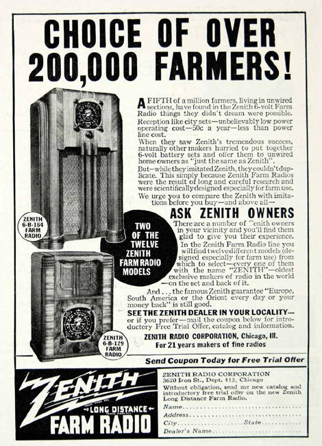blog zenith adv 1930 radio