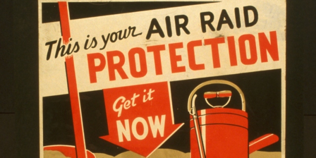 air-raid advertisement