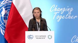 Greta Thurnberg speaks at the U.N. about Climate Change